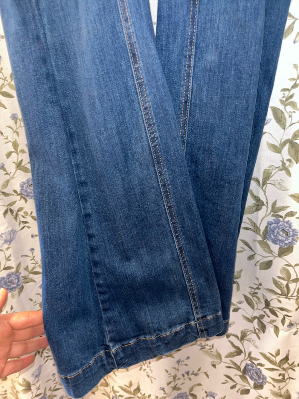 Revice Deep Indigo Denim Jumpsuit with Flared Legs - Picture 6 of 7